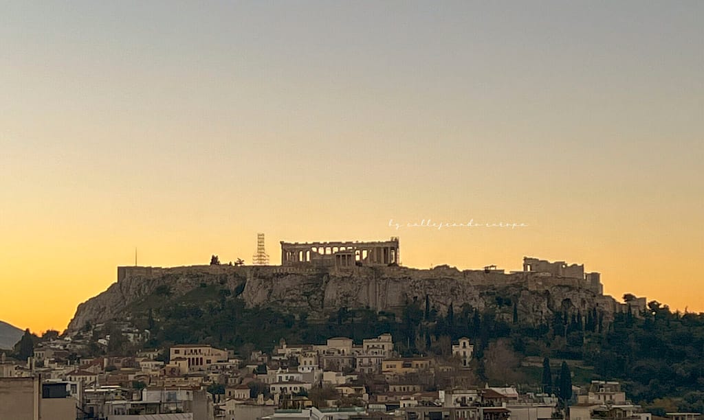 VISTA DEL PARTENON AL ATARDECER