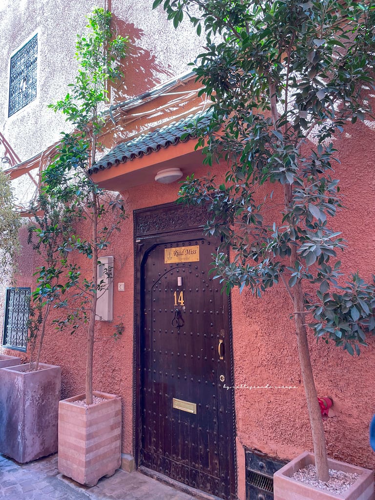 PUERTA DE ENTRADA RIAD MISS CARACAL, donde alojarse en Marrakech